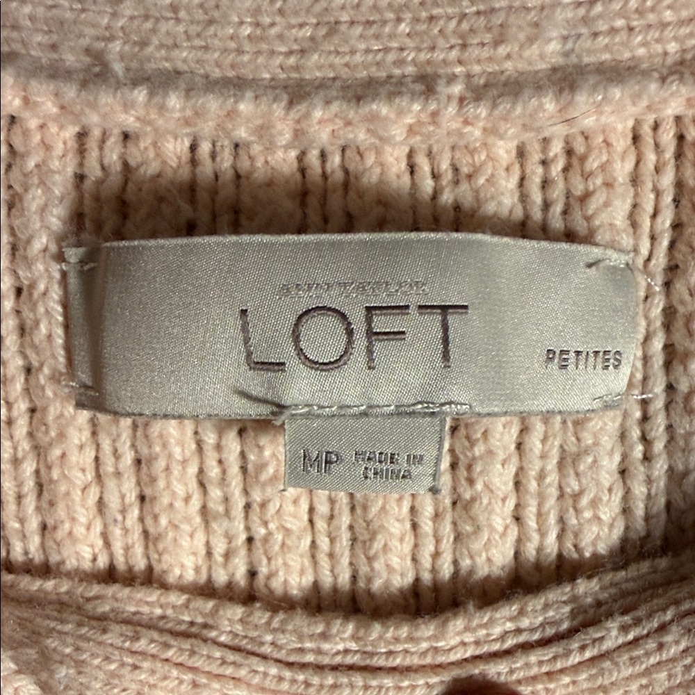 LOFT Women's Pink Textured Sweater - Picture 2 of 9